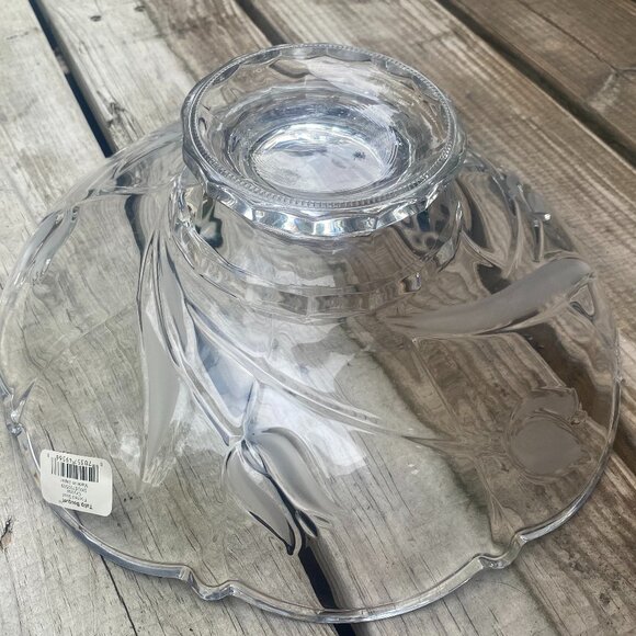 GORHAM Leaded Crystal TULIP Bouquet Footed Bowl Dining Kitchen Ware - Picture 4 of 4